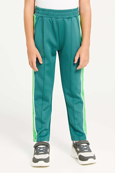 REDTAG Boys Green Track Pants