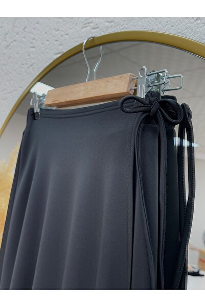 BENAHOLL Elisaid Side Tie Piece Skuba Skirt-Gs3788 Black