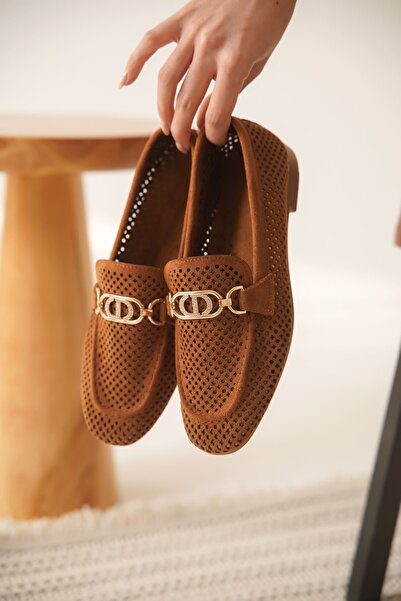 Loyano Bella Sally Women's Suede Tan Casual Shoes