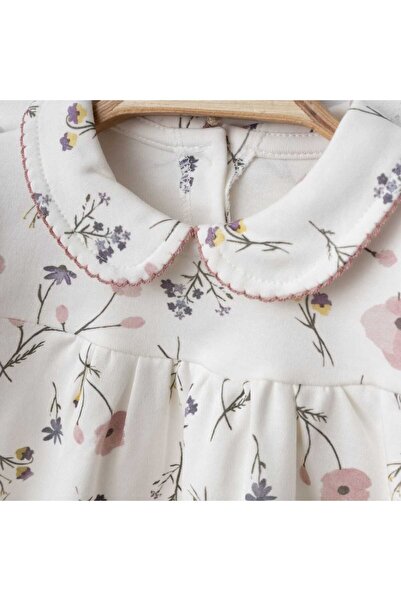 Tly Home Textiles Flower Patterned Bandana Baby Girl Set – 100% Cotton, 0-12 Months