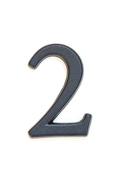 ICON TOOLS Apartment number Icon Tools, zamak alloy, 50mm, matte graphite, digit 2