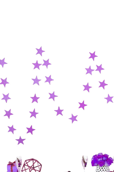 Le Mabelle Purple Sequential Star Party Ornament