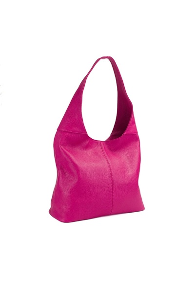 Posete Fagaras Poseta Piele Nicola - Fucsia, 3 Compartimente, 3 Buzunare, Gea...