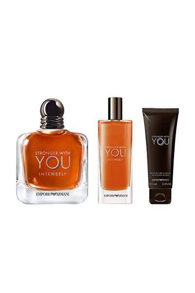 Emporio Armani Stronger With You Intensely 100 ml & 15 ml & Duş Jeli Erkek Pa...