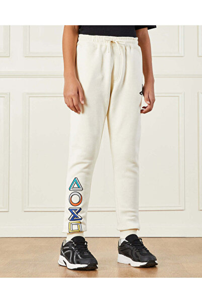 REDTAG Senior Boys Ivory PlayStation Print Active Pants