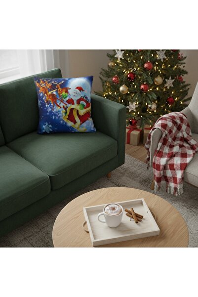 OEM Decorative Christmas pillowcase, with inner zipper, polyester, 6220-2506
