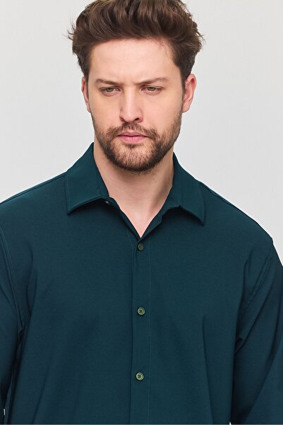 YXC Trend Maker Ανδρικό καλοκαιρινό πουκάμισο με υφή Loose Fit oversized Φαρδύ ανδρικό πουκάμισο Nefti