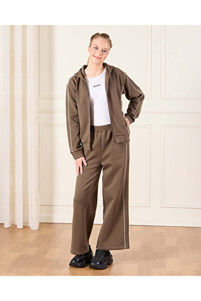 REDTAG Senior Girls Brown Jogger Set (2 Piece)