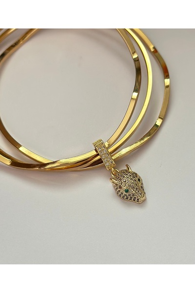 mibrillo Zirkon taş kaplama yeşil göz kaplan ajda charmı yada kolye ucu