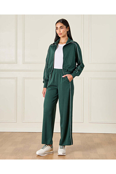 REDTAG Women Green Wide Leg Active Pants