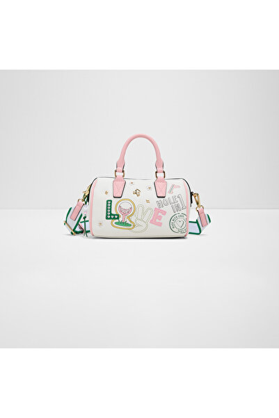 Aldo حقيبة كروس بودي مطبوع بمقبض مزدوج من فيسني مع سحاب وحزام قابل للفصل