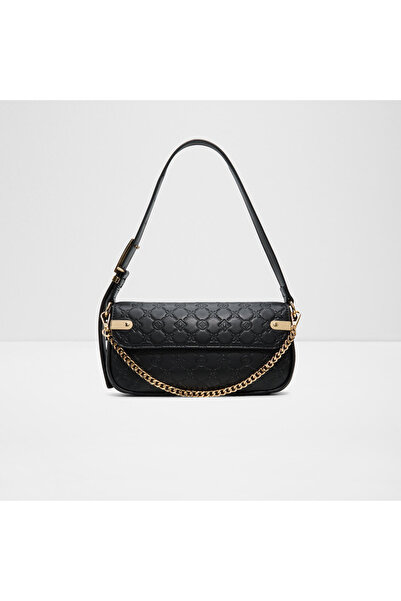 Aldo Umaulian Monogram Shoulder Bag with Flap Closure and Detachable Strap