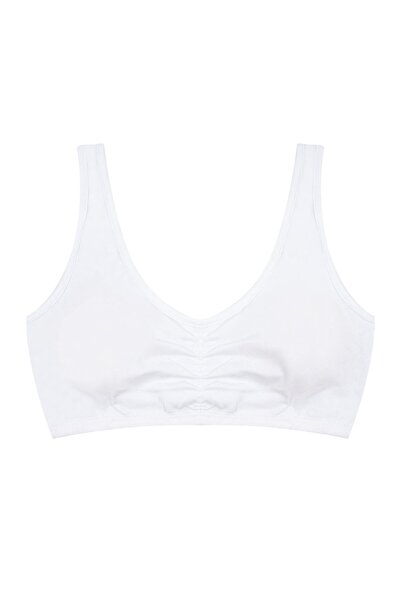 Öts Дівчачий бюстгальтер з товстими бретелями, зборками спереду, з підкладкою (96% бавовна - 4% еластан)