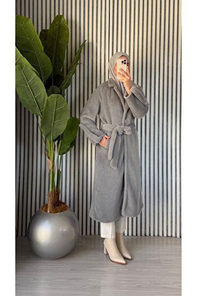 Molly Nelly Women's Angora Fur Soft Long Coat