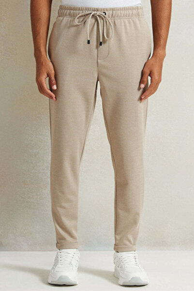 REDTAG Men Beige Pull-On Trousers
