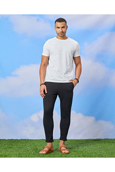 REDTAG Men Black Smart Trousers