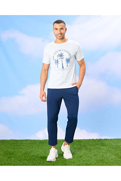 REDTAG Men Navy Track Pant