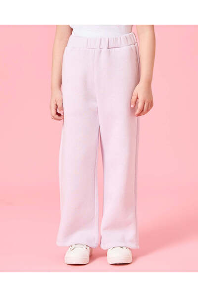 REDTAG طقم بنطال رياضي مطرز باللون البنفسجي للبنات (قطعتين)