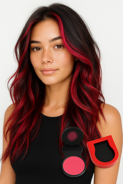 cityvision Red Hair Chalk Application Apparatus 4 cm – Holder with Clip for Practical and Clean Use