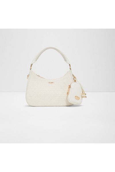 Aldo Karegan Monogram Shoulder Bag with Zipper and Detachable Strap