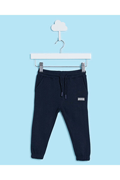 REDTAG بنطال رياضي سادة أزرق داكن للأولاد الرضع