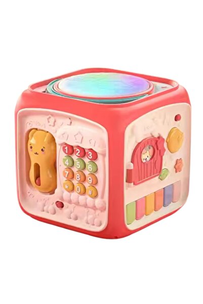 Krista Cub Interactive 6 în 1, cu tobă muzicală multifuncțională, roz