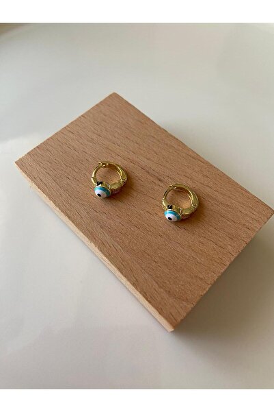 Freyja Aksesuar Nazar Boncuklu Çocuk Küpe 14 Ayar Renk Xuping