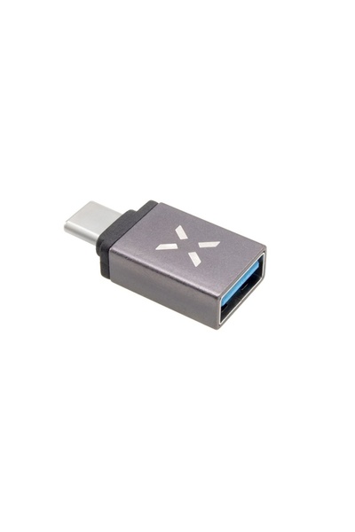 FIXED USB 3.0 to USB-C Adapter, 5Gbps Speed, 2.4A, Universal Compatible, Aluminum Body, FIXA, Gray