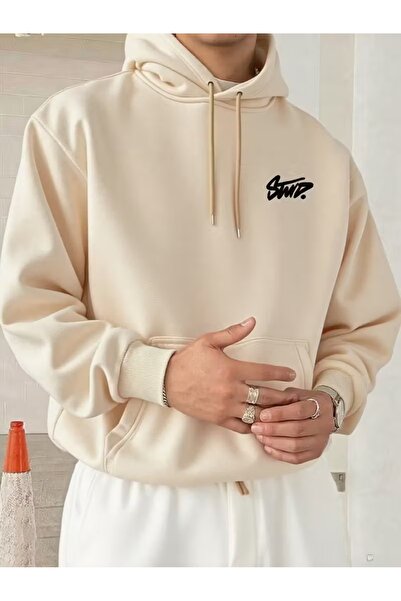 Flaubert Men's Stwd Printed Sweatshirt Oversize K Hooded 3 Yarn