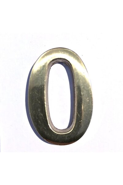 ICON TOOLS Apartment number, ICON TOOLS, brass, gold, 50mm, digit 0