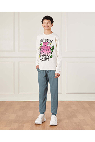 REDTAG Senor Boys Teal Table Active Pants