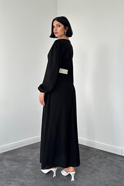 Leina Black Straight Relaxed Fit Dress