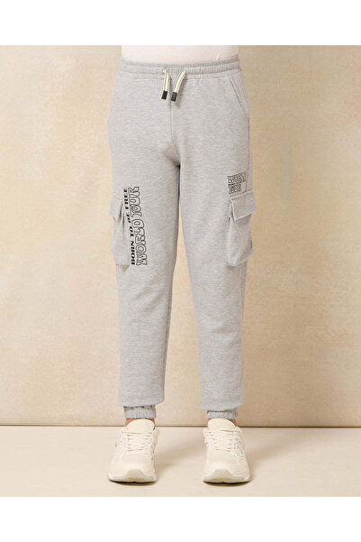 REDTAG بنطال كارغو رياضي رمادي للأولاد الكبار