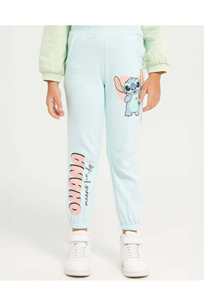 REDTAG بنطال رياضي أزرق بطبعة ليلو وستيتش للبنات