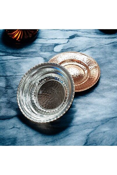 Bakır Center وعاء نحاسي للحساء مع طبق تقديم للضيافة