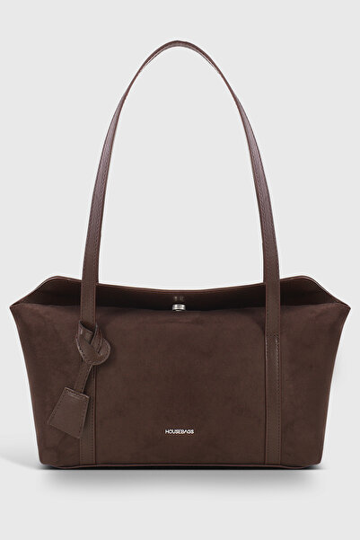 Housebags Süet Kahverengi Bowling Omuz Çantası 270