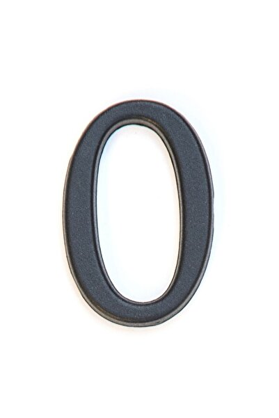 ICON TOOLS Apartment number Icon Tools, zamak alloy, 50 mm, matte graphite, digit 0