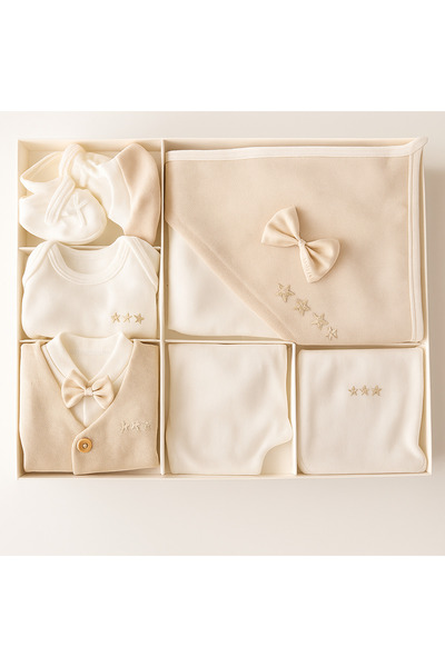 mini mia طقم حفلات الزفاف والمناسبات للأطفال الذكور مكون من 10 قطع بلون كريمي...