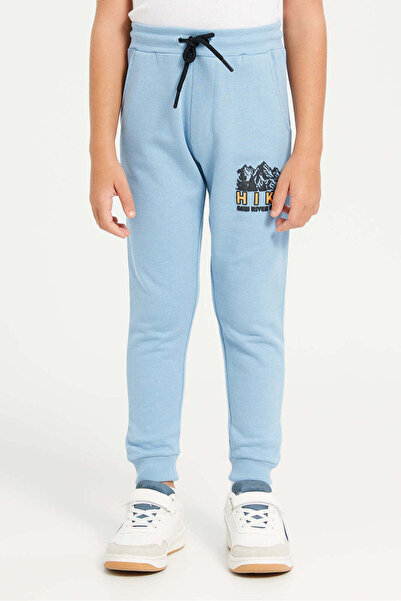REDTAG Boys Blue Side Print Active Pant
