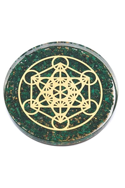 OEM Energizing Drink Holder made of Orgonite & Natural Malachite Crystals | Guardian of the Heart