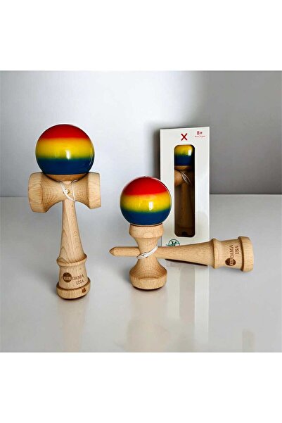 GIA'S WORLD Kendama USA Tricolor Plus ata de rezerva Kendama Profesionala adu...