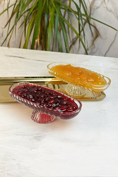 MAY HOME 2 Glass Jam Bowls Dragee Plates