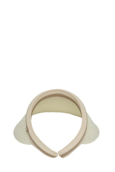 Zühre Beige Straw Visor Hat Onl-0003