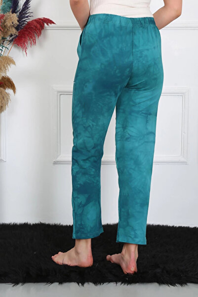alfa expres Clothing Women's Cotton Pocketed 3 Thread Bottom Sweatpants Turquoise