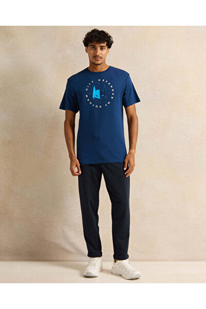 REDTAG Men Navy Plain Track Pants