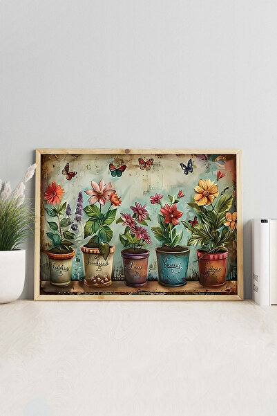 kutuTR Çam Çerçeveli Tekli Dekoratif MDF Duvar Tablosu – 3 Farklı Ebat Seçene...