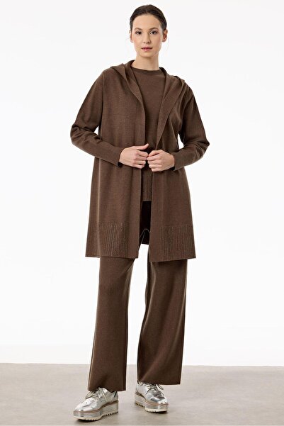 Tığ Triko Basic 3'lü Triko Takım KAHVE