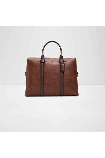 Aldo Brugu Double Handle Laptop Bag with Zipper and Detachable Strap