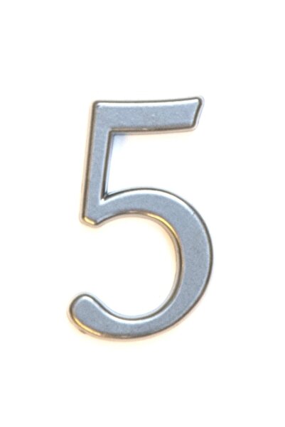 ICON TOOLS Apartment Number 5, zamak alloy, 50 mm, silver