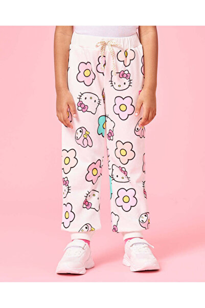 REDTAG بنطال رياضي عاجي للفتيات بطبعة هالو كيتي